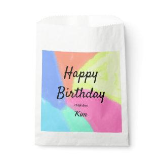 simple minimal calligraphy happy birthday custom a favor bag