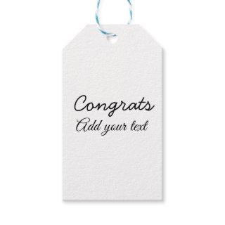 Simple minimal congratulations graduation add your gift tags