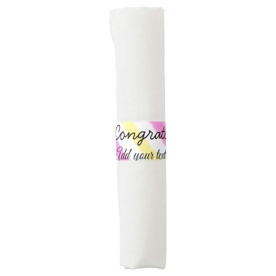 Simple minimal congratulations graduation add your napkin bands