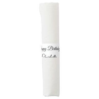 SIMPLE MINIMAL.CUTIE ADD NAME BABY happy birthday  Napkin Bands