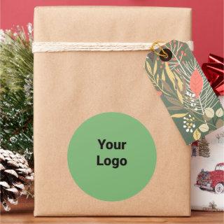 Simple minimal elegant custom logo here company cl classic round sticker