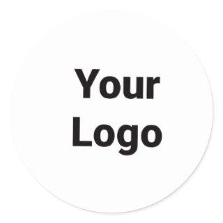 Simple minimal elegant custom logo here company  g classic round sticker