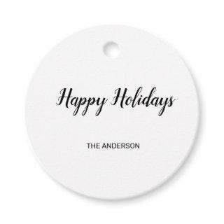 SIMPLE MINIMAL HAPPY HOLIDAYS MODERN  GIFT TAGS