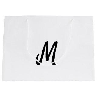 simple minimal monogram logo personalized baking   large gift bag