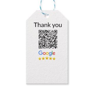 Simple minimal q r code add logo scan code name we gift tags
