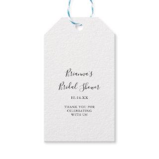 Simple Minimalist Bridal Shower Gift Tags