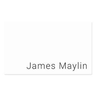 Simple Minimalistic Editable Name or other Text Rectangular Sticker