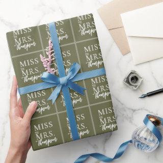 Simple Miss to Mrs Green Sage Bridal Shower