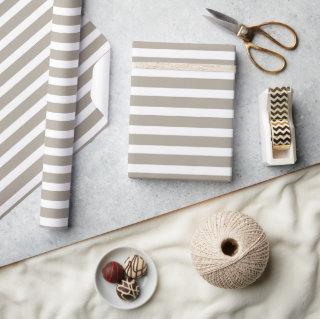 Simple Modern Beige White Striped Minimalist