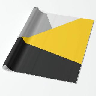 Simple Modern Gray Yellow and Black Geo