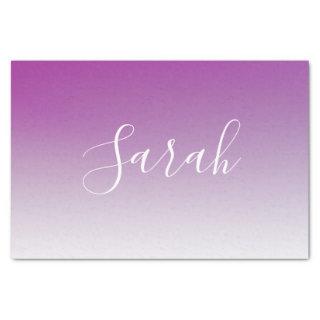 Simple Modern Minimalistic Purple Ombre Gradient Tissue Paper