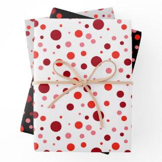 Simple Modern Pastel Ruby Red Cranberry Polka Dot   Sheets