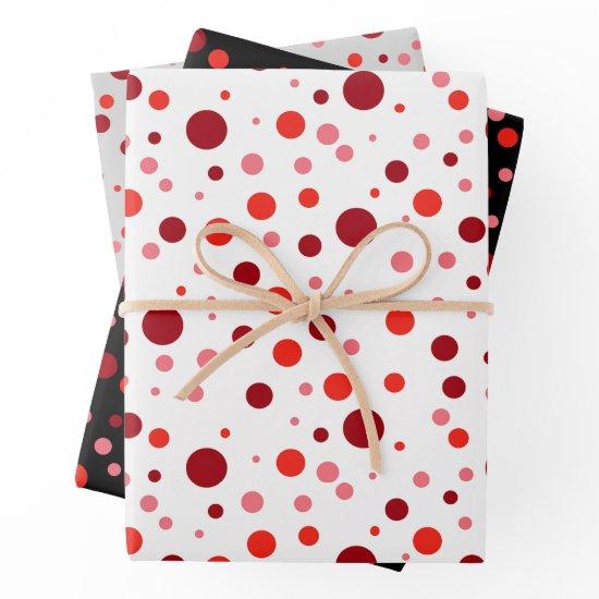 Simple Modern Pastel Ruby Red Cranberry Polka Dot   Sheets