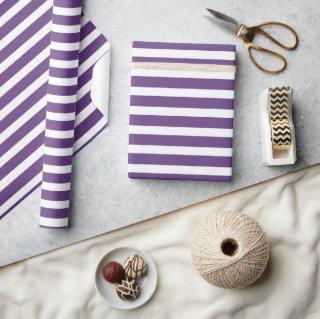Simple Modern Purple and White Striped Minimalist