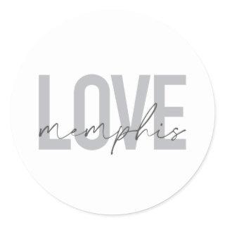 Simple, modern, urban, cool design Love Memphis Classic Round Sticker
