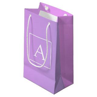 Simple Monogram | Subtle Pink/Purple Ombre Small Gift Bag