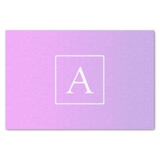 Simple Monogram | Subtle Pink/Purple Ombre Tissue Paper