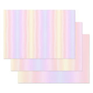 Simple Pale Pink Light Blue Pastel Yellow Gradient  Sheets
