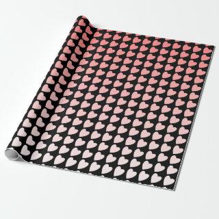 Simple Pink Black Heart Pattern Girly Pattern