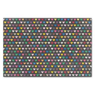 Simple Pink Red Blue Green Yellow Heart Pattern Tissue Paper