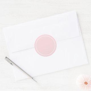 Simple Pink with White Border Classic Round Sticker