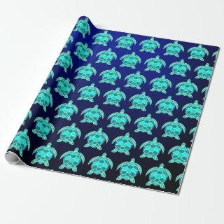 Simple Pretty Blue green turquoise teal Sea turtle
