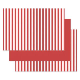 Simple Red/White Stripes Geometric Pattern Set  Sheets