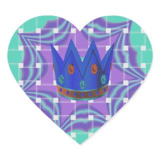 Simple Royal Heart Sticker