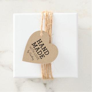 Simple & Rustic Handmade with love Kraft Tag