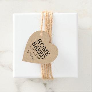 Simple & Rustic Home Baked with love Kraft Tag