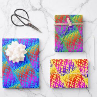 Simple Scribble | Blue, Green, Yellow Background  Sheets