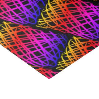 Simple Scribble | Half Drop | Black Background | Tissue Paper