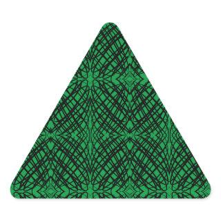 Simple Scribble | Mirror Tiling | Green | Triangle Sticker