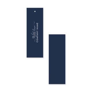 Simple Script - Navy Blue & White Gift Tags