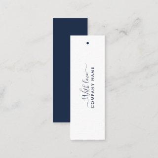 Simple Script - Navy Blue & White Gift Tags