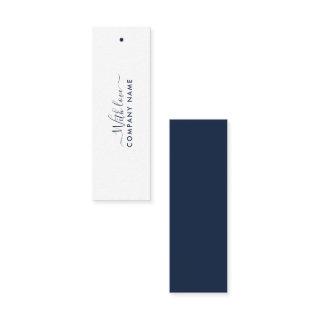 Simple Script - Navy Blue & White Gift Tags