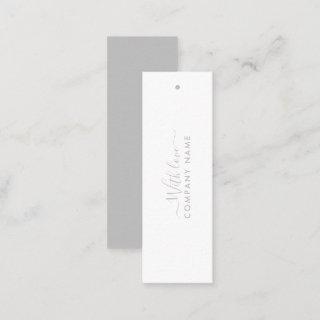 Simple Script - Silver & White Gift Tags
