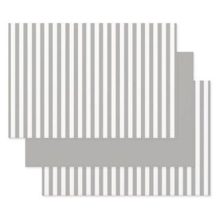 Simple Silver/White Stripes Geometric Pattern Set  Sheets