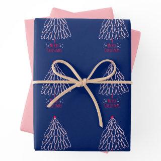 Simple Star Tree Mid Mod Merry Christmas   Sheets