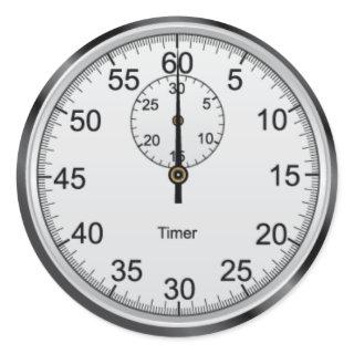 Simple Stopwatch Round Sticker