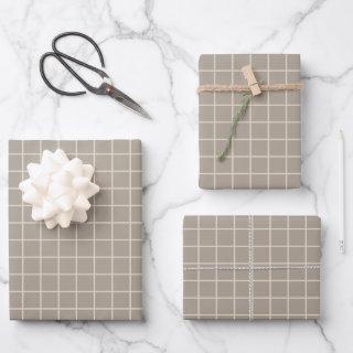 Simple Taupe Brown Grid Lines Graph Pattern   Sheets