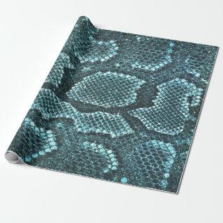 Simple teal snake scale pattern