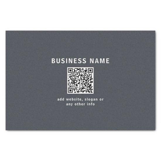 Simple Template for your QR code | Dark Grey Tissue Paper