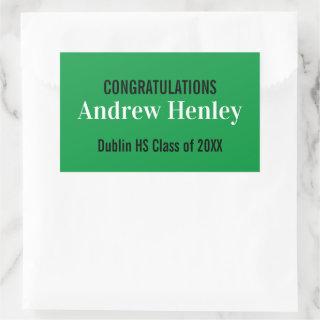 Simple Text Graduation Party Favor Rectangular Sticker