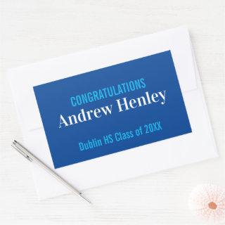 Simple Text Graduation Party Favor Rectangular Sticker