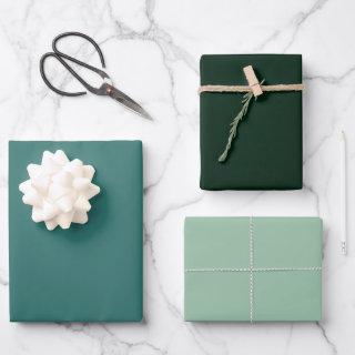 Simple Trendy Holiday Xmas Green Solid Color  Sheets
