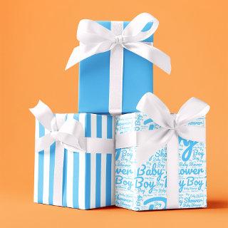 Simple Typography Boy Script Baby Shower   Sheets