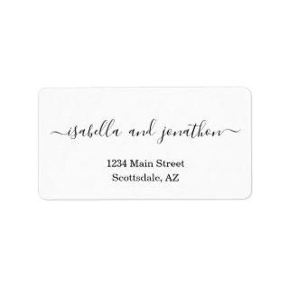 Simple Wedding Return Address Labels