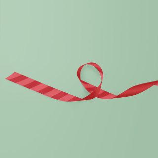 Simple Whimsical Cute Festive Red Striped Fun Satin Ribbon
