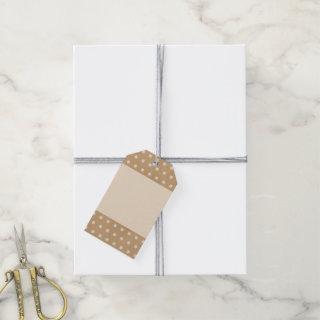 Simple White Dots On Faux Rustic Brown Kraft Gift Tags
